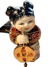 Boneca de porcelana dourada vintage chinesa da sorte comprar usado  Enviando para Brazil