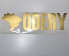 Odery Drum🥁Decalque de cabeça ouro vinil de alta qualidade formato do Brasil cerca de 12” X 4” ✨ comprar usado  Enviando para Brazil