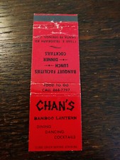 Capa de fósforo vintage: Chan's Bamboo Lantern, Santa Fe Springs, CA 22 comprar usado  Enviando para Brazil