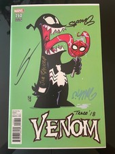 VENOM Vol.1 #150,Baby Venom,Skottie Young VariantMarvel,maio/julho de 2017, assinado 5X comprar usado  Enviando para Brazil