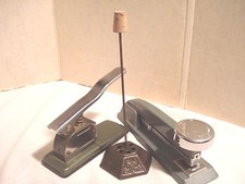 Lote de 3 artículos de escritorio de metal vintage retro retro - EE. UU. segunda mano  Embacar hacia Mexico