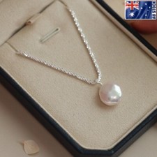 Novo Colar Pingente de Prata Esterlina 925 Corrente Estrelada 12mm Pérola Barroca Gota comprar usado  Enviando para Brazil