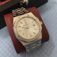 Audemars Piguet 15510ST. OO.1320ST 41MM Edelstahl Weißes Zifferblatt Uhr, usado comprar usado  Enviando para Brazil