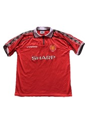 Camisa de futebol Manchester United Beckham 7 casa vencedores 1998/99 adultos GG Umbro comprar usado  Enviando para Brazil
