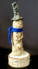 Folkart snowman birch for sale  Chicago Heights