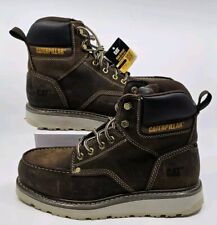 Botas de trabalho masculinas Caterpillar biqueira de aço calibrada marrom novas com etiquetas comprar usado  Enviando para Brazil