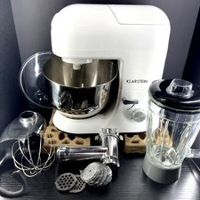 Usado, Klarstein Suporte Mixer 1200W 5L Tigela de Aço Inoxidável Liquidificador de Vidro Gancho de Massa Whi comprar usado  Enviando para Brazil