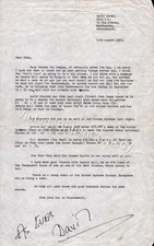 Rare signed letter for sale  BARRY