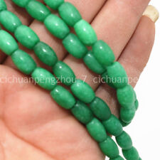 Cuentas sueltas de barril cilindro de piedras preciosas de jade verde natural de 6x9 mm hilo de 15"" segunda mano  Embacar hacia Argentina