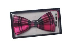 Pink tartan bow for sale  OLDHAM