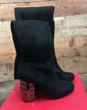 Botas pretas quânticas femininas Carlos Santana tamanho 7m novas na caixa comprar usado  Enviando para Brazil