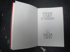 Livre ovide art d'occasion  Ver-sur-Launette