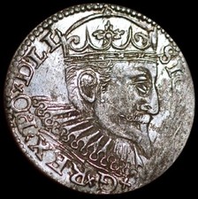 Livonia Ducado de 3 Grossus 1597 Sigismundo III Vasa Riga prata 7057 comprar usado  Enviando para Brazil