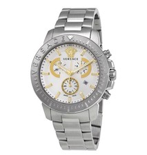 Relógio masculino Versace cronógrafo quartzo mostrador prata VE2E00321, usado comprar usado  Enviando para Brazil
