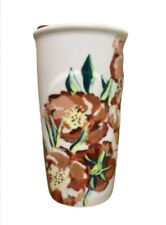 STARBUCKS 2015 FLORES FLORAIS PAPOULA ROSA VERMELHA 10 oz CANECA COPO COPO DE CERÂMICA VIAGEM comprar usado  Enviando para Brazil