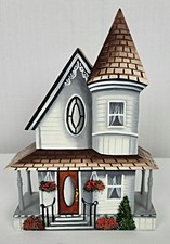 Arte popular bloco de madeira decoração de casa de vila feita à mão casa de campo assinado #45 de 50 comprar usado  Enviando para Brazil