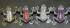 Diamonte frog rings for sale  STEVENAGE