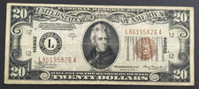 1934 20.00 twenty for sale  Temple City