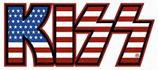 ¡¡LOGO DE BANDERA AMERICANA KISS JUMBO!! Vinilo troquelado 13” x 5,5” impermeable ~ segunda mano  Embacar hacia Mexico