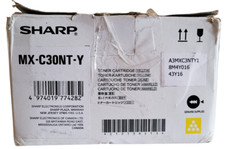 Cartucho de toner amarelo Sharp MX-C30NT-Y com caixa rasgada deformada aberta comprar usado  Enviando para Brazil