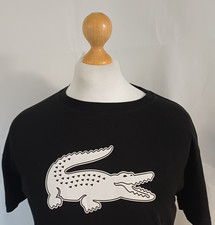 Camiseta Lacoste Sport Grande Crocodilo Ultra Seco Tamanho 5/M/L/44" 100% Autêntica, usado comprar usado  Enviando para Brazil
