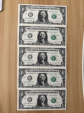 2013 Conjunto de 5 CONSECUTIVO $1 nota de dólar estrela ⭐️ notas comprar usado  Enviando para Brazil