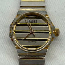 Relógio analógico vintage Piaget feminino listrado quartzo precisa de bateria comprar usado  Enviando para Brazil