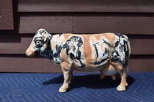 Estatueta de vaca leiteira vintage de metal soldado em ferro fundido 17x7x11 24,5 lb comprar usado  Enviando para Brazil