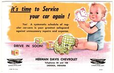 Vintage Chevrolet GM IN Lembrete de Concessionária Bebê com Despertador e Brinquedos Cartão Postal comprar usado  Enviando para Brazil