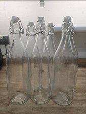 Clear glass litre for sale  SOUTHSEA