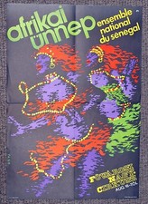 Pôster húngaro de circo do Festival Africano (Senegal) 1973 comprar usado  Enviando para Brazil