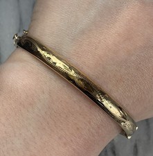 Embossed hinged bangle for sale  UK
