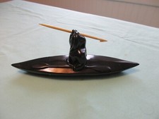 Vintage "PEARLITE" Escultura Esquimó Caçador/Caiaque/Segurando Arpão comprar usado  Enviando para Brazil
