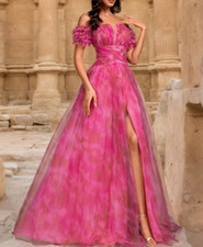 Elegantes schulterfreies rosa gebraucht kaufen  Mannheim