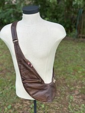 Bolsa tiracolo SASH marrom carteira estilingue macio alça ajustável bolsos com zíper comprar usado  Enviando para Brazil
