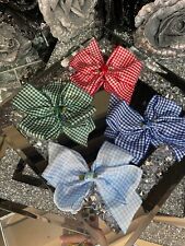 Enorme arco escolar Gingham a cuadros escuela clips para arco de pelo 🙂 Jazziejems boutique ❤️ segunda mano  Embacar hacia Mexico