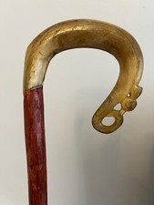 Bastão de caminhada de madeira com cabo de chifre de carneiro 122 cm comprar usado  Enviando para Brazil