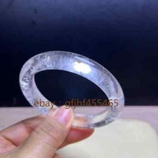 Pulseira de cristal de quartzo branco transparente natural com diâmetro interno de 56-64, usado comprar usado  Enviando para Brazil