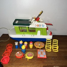 Vintage Fisher Price Play Family Houseboat #985 - quase completo comprar usado  Enviando para Brazil