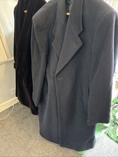 Men overcoat black for sale  HUNTINGDON