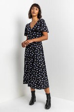 Vestido midi feminino Roman Originals bolinhas manga franzida Reino Unido - Feminino comprar usado  Enviando para Brazil