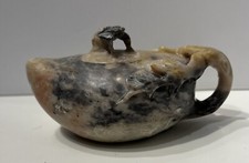 Antiga pedra-sabão chinesa pequena bule de chá 5 polegadas de comprimento comprar usado  Enviando para Brazil