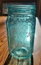 Sindicato Hogar y Jardín, Tarro de Vidrio VINTAGE Patrón Floral Azul. Est. 1946.  segunda mano  Embacar hacia Mexico