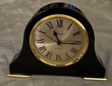 Bulova quartzo preto - operado por bateria • Despertador estilo mesa/prateleira •Japão comprar usado  Enviando para Brazil