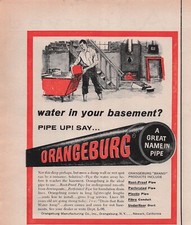 Cachimbo Orangeburg Fiber Conduit Company fechado 1974 construção impressão vintage anúncio 1958 comprar usado  Enviando para Brazil