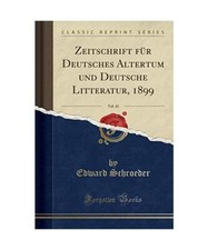 Zeitschrift deutsches altertum gebraucht kaufen  Trebbin
