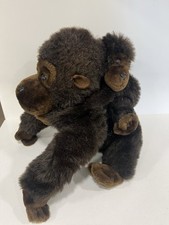 Usado, Pelúcia Vintage 1982 Dakin Gorilla Mãe e Bebê Bicho de Pelúcia 13” Grande Marrom Raro comprar usado  Enviando para Brazil