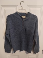 L.L. Suéter Bean High Trek fio quarto botão para baixo médio feito nos EUA lã comprar usado  Enviando para Brazil