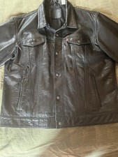 Levi leather trucker for sale  LEICESTER