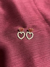 Heart stud earrings for sale  FELTHAM